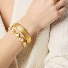 Cobblestone Gold Tennis Bracelet-Ivory Cat's Eye