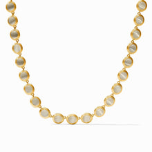 Cobblestone Gold Tennis Necklace-Ivory Cat's Eye
