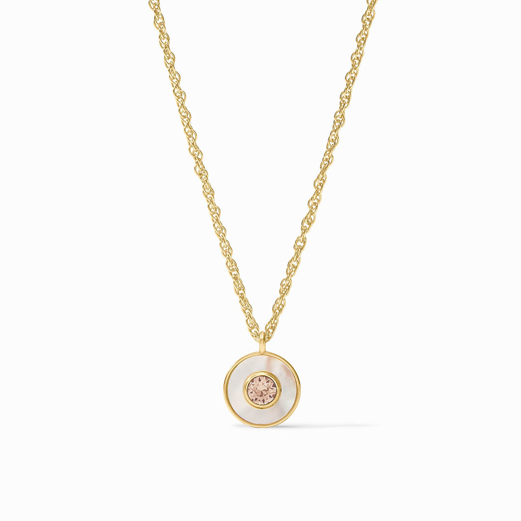 Colette Champagne Circle Gold Delicate Necklace