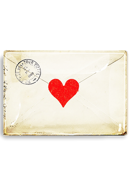FRENCH ENVELOPE WITH HEART TRAY