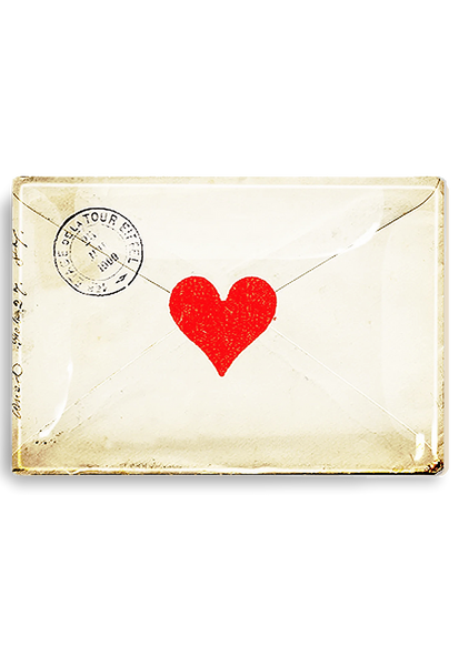 FRENCH ENVELOPE WITH HEART TRAY