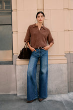 Vivian Blue Depths Mid Rise Wide Leg Jean