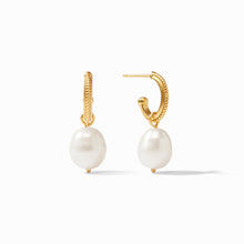 DELPHINE PEARL HOOP CHARM EARRING