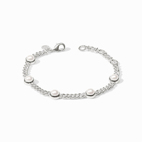 Dolce  Silver Delicate Bracelet-Pearl