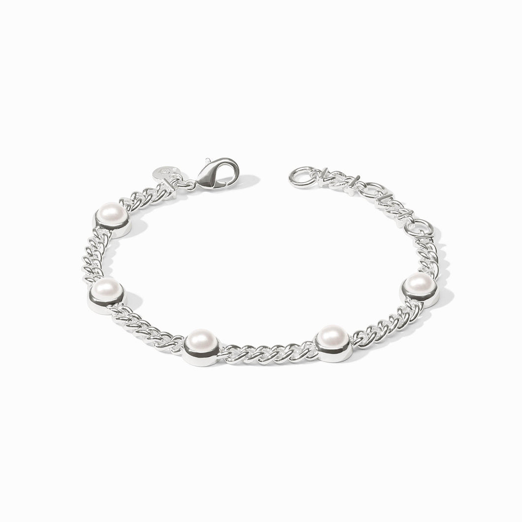 Dolce  Silver Delicate Bracelet-Pearl