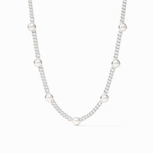 Dolce Silver Delicate Station Necklace-Pearl