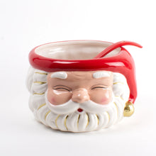 Santa Red Punch Bowl and Ladle
