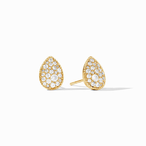 Pave Teardrop CZ Stud