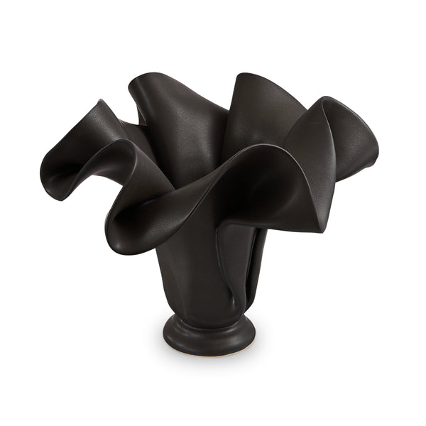 Sculpted Vase-Ebony
