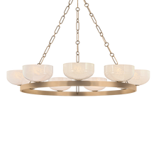 Caelum 9 Light Chandelier, Patina Brass
