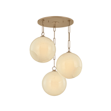 Bramble 3 Light Chandelier, Patina Brass