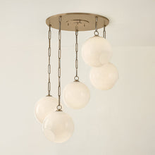 Bramble 5 Light Chandelier, Patina Brass