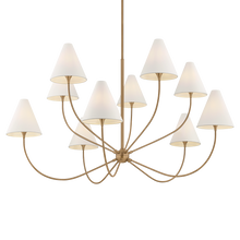 Evermore 10 Light Chandelier, Patina Brass