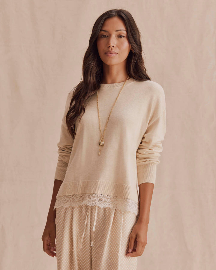 Georgie Lace Trim Pullover