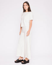 Ponte Knit Cropped Wide Leg Pant