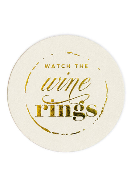 WATCH THE WINE RINGS COASTER SET