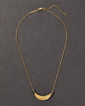 Gold Crescent Lucite Necklace