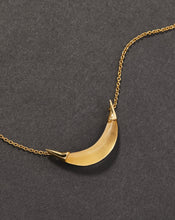 Gold Crescent Lucite Necklace