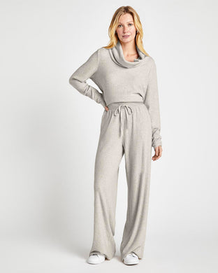 LONDON RIB WIDE LEG PANT