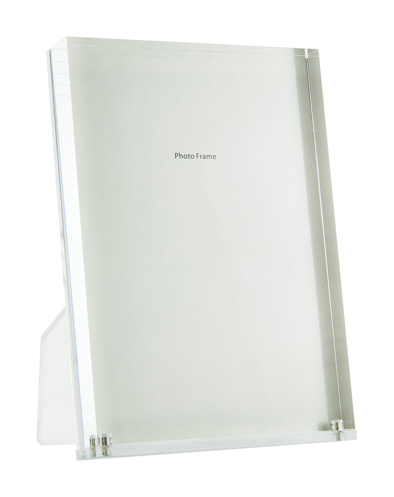 Azar Displays Clear Acrylic 4x6 Double Photo Frame - Side-by-Side Picture Holder, 2-Pack