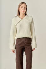 Collared Rib Chunky Sweater