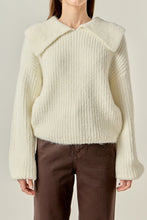 Collared Rib Chunky Sweater