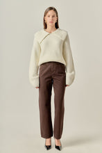 Collared Rib Chunky Sweater