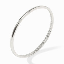 Havana Demi Silver Bangle-Medium
