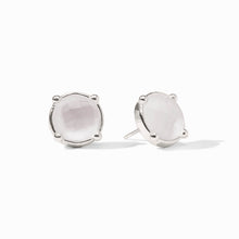 Honey Silver Stud-Clear Crystal
