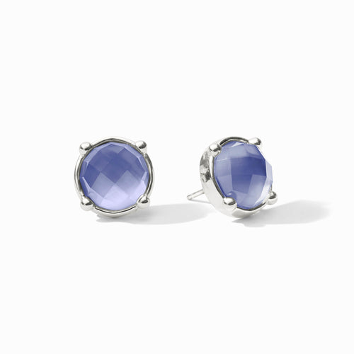 Honey Silver Stud-Tanzanite Blue