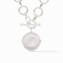 Honeybee Silver Statement Necklace-Clear Crystal