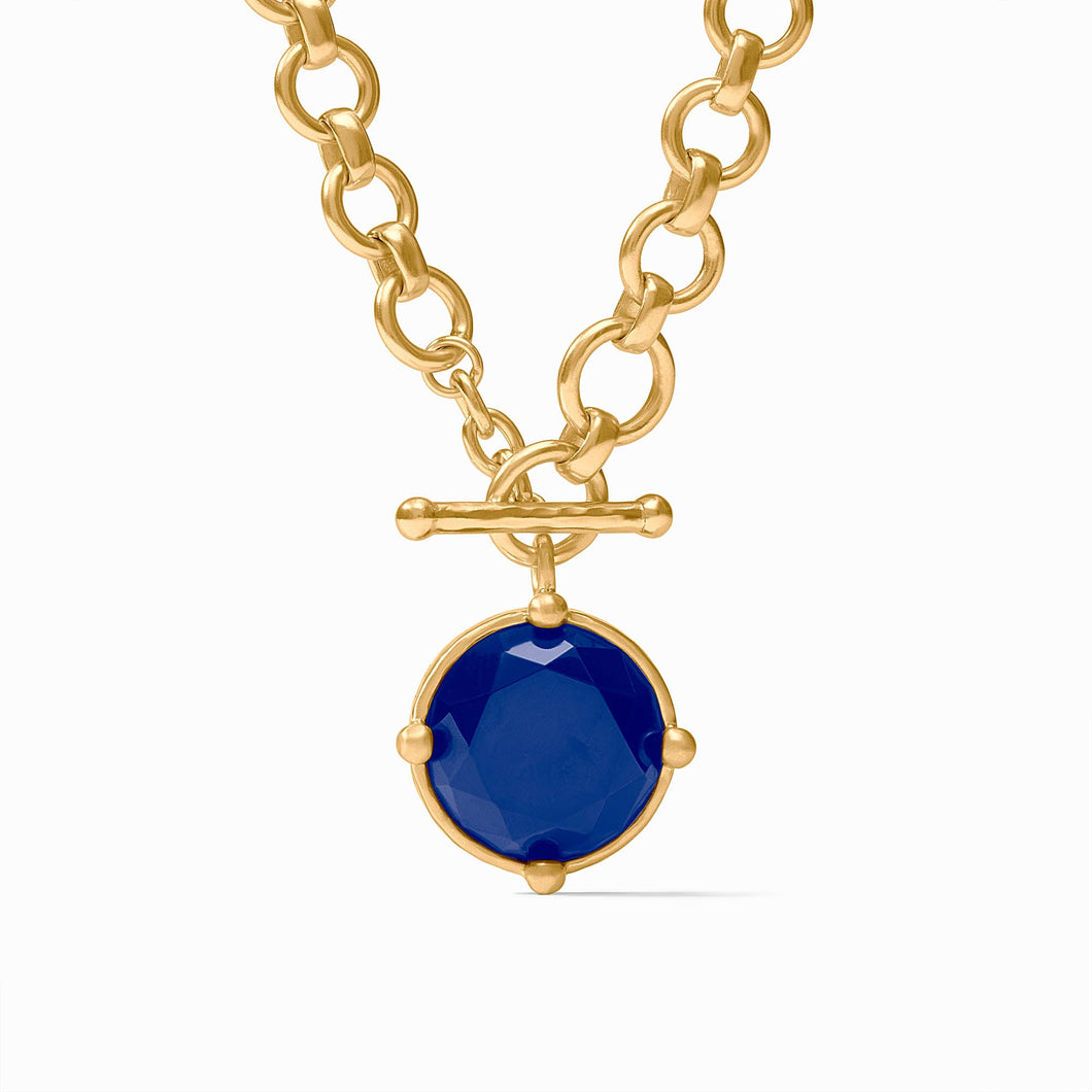 Honeybee Gold Demi Necklace-Sapphire Blue