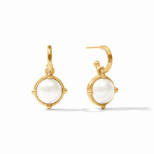 HONEYBEE HOOP AND CHARM EARRING-PEARL