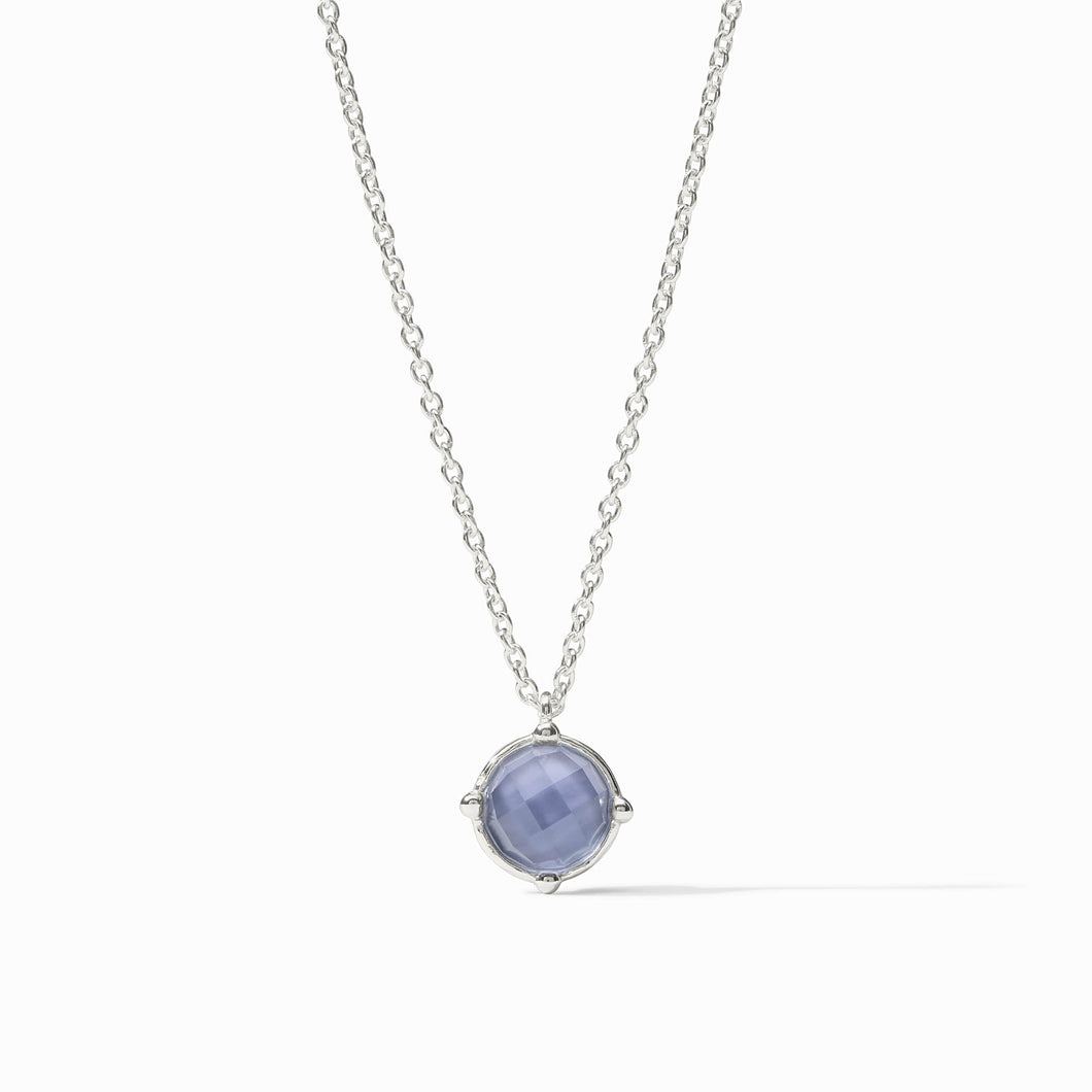 Honeybee Silver Solitaire Necklace-Tanzanite Blue