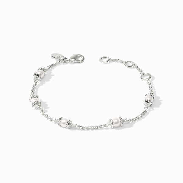 Hydra Pearl Silver Delicate Bracelet