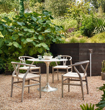 SIMONE BISTRO TABLE, RAW NICKEL
