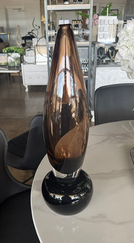 Chocolate Glass Vase, Small