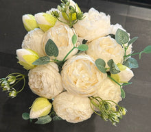 White Rose in Square Glass Vase-Small
