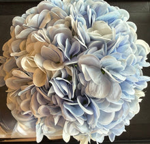 Blue Hydrangea in Glass Vase-Medium