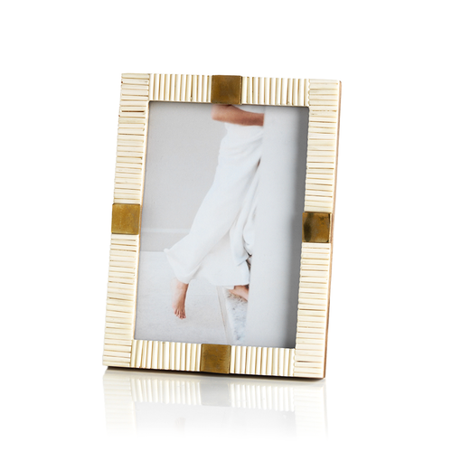 Maha Bone Brass Trim 5x7 Frame