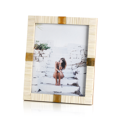 Maha Bone Brass Trim 8x10 Frame