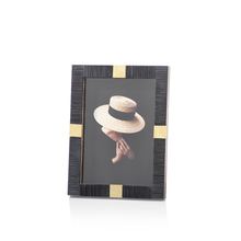 Maha Black Bone Brass Trim 5x7 Frame