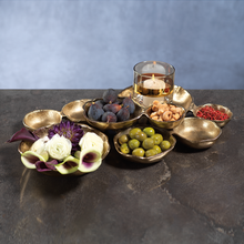 Cluster of Nine Serving Bowls-Dark Gold