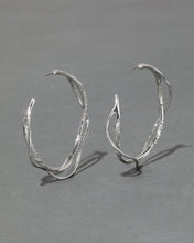 Intertwined Silver Pave Hoop Earring