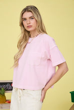 Ribbed Short Sleeve Knit Top