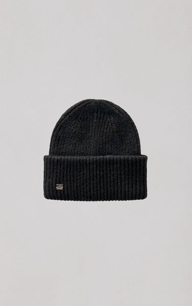 Jaya Rib Knit Hat-Black