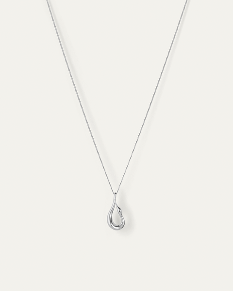 Mini Egret Silver Pendant Necklace