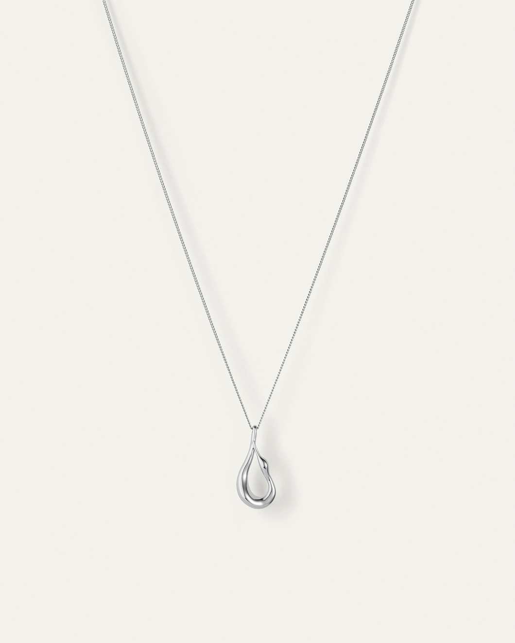 Mini Egret Silver Pendant Necklace