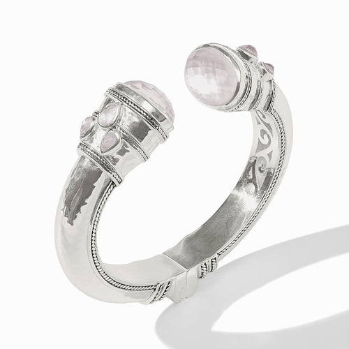 Cannes Silver Cuff-Clear Crystal