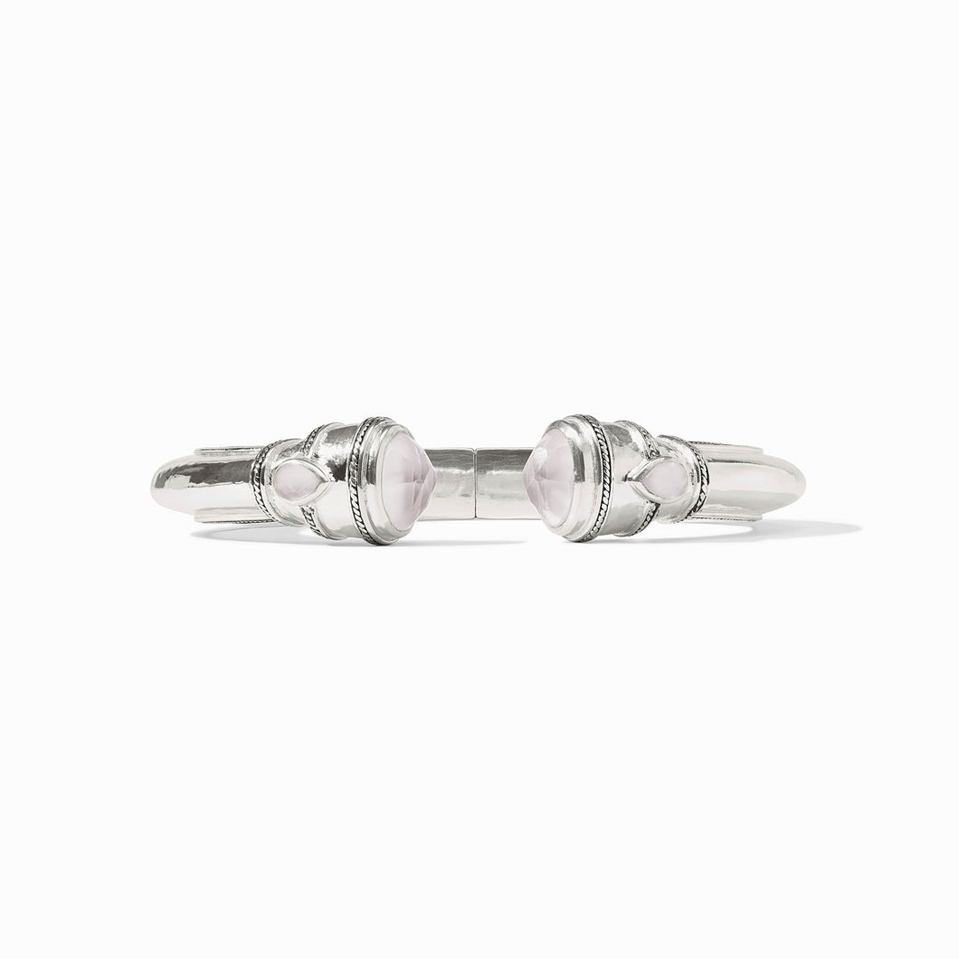 Cannes Silver Demi Cuff-Clear Crystal